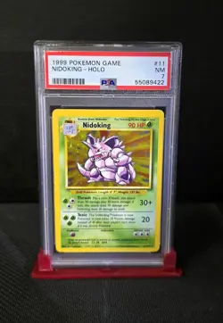 Pokemon Nidoking Holo Base Set Unlimited 11/102 PSA 7 - Image 1