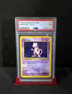 Pokemon Mewtwo Holo Base Set Unlimited 10/102 PSA 7 - Image 1
