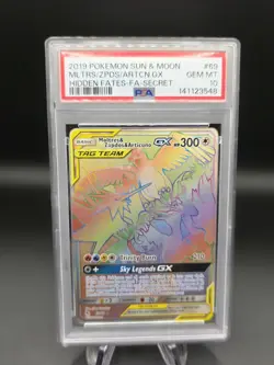 The Pokemon Company PSA 10 Moltres & Zapdos & Articuno GX 69/68 Hidden Fates - Image 1