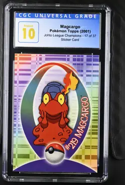 2001 Pokemon TV Johto League Champions #219 Magcargo CGC Pristine 10 - Image 1