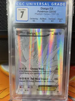 2014 Pokemon XY Phantom Forces 122 Full Art DIALGA EX CGC 8 - Image 1