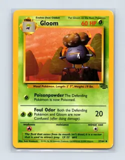 Gloom 37/64 Uncommon Jungle Pokemon Unlimited Lightly Played - Image 1