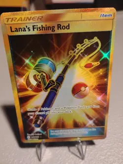 Pokemon Lana's Fishing Rod 266/236 Cosmic Eclipse Holo Secret Rare NM-MINT - Image 1