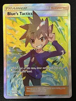 Pokemon Blue's Tactics 231/236 SM Unified Minds Full Art Holo Trainer - Image 1