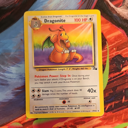 Wizards of the Coast Dragonite 19/62 Fossil Holo Rare Unlimited Eng 1999 HP100 - Image 1