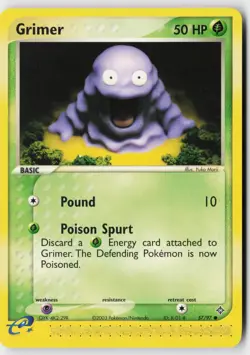 Pokemon Grimer - 57/97 - Common Dragon LP - Image 1