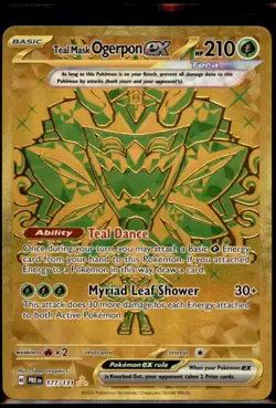 Pokemon TCG -Teal Mask Ogerpon ex Hyper Rare SV: Prismatic Evolutions 177/131 NM - Image 1