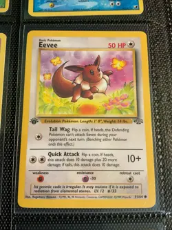 Pokemon TCG - Eevee #51/64 1st Edition WOTC Jungle VLP/NM - Image 1