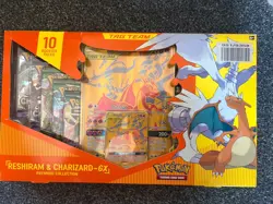 POKEMON RESHIRAM CHARIZARD GX TAG TEAM GOLD PREMIUM COLLECTION BOX SM247 SEALED - Image 1