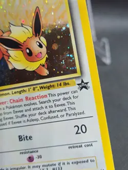 Pokemon Eevee Wizards Black Star Promo 11 Holo NM swirl LP - Image 5