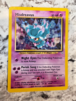 Vintage Misdreavus 11/64 Neo Revelation Holo Rare MP pokemon card 2000 - Image 1