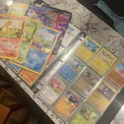 Pokemon Binder Collection 378 cards 21 pages all full with jumbo cards READ - Image 1
