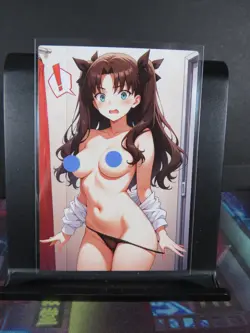 Rin Tohsaka Fate:stay night Custom Art Card NM Anime Waifu Collectible - Image 1