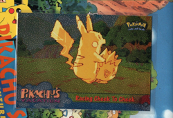 Pokemon TCG Racing Cheek to Cheek 1999 Topps First Movie 48 Holo Textured NM - Image 1