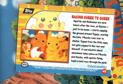 Pokemon TCG Racing Cheek to Cheek 1999 Topps First Movie 48 Holo Textured NM - Image 2
