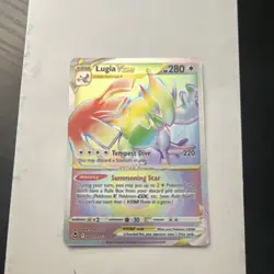 Lugia VSTAR Secret Rare Full Art Holo 202/195 Silver Tempest 280HP Pokemon TCG - Image 3