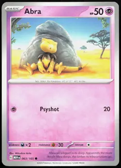 ABRA 063/165 COMMON 151 2023 POKEMON NM - Image 1