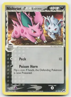 Nidoran M 57/101 Common Dragon Frontiers Pokemon Near Mint - Image 1