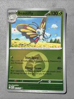 Pokemon TCG * Beautifly 13/217 Grass * REVERSE HOLO * ME Ascended Heroes NM - Image 1