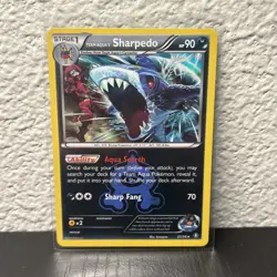 Team Aqua's Sharpedo 21/34 Holo Rare Double Crisis Pokemon Reverse Holo LP - Image 1