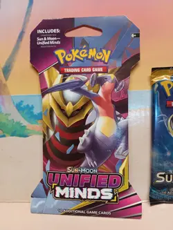 Pokemon Unified Minds Sleeved Booster Pack and Sun and Moon TCG SEALED PACKS - Image 2