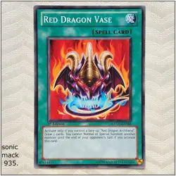Red Dragon Vase - EXVC-EN046 - Common 1st Edition Yugioh - Image 1