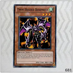 Twin-Headed Behemoth - SDDL-EN017 - Common 1st Edition Yugioh - Image 1