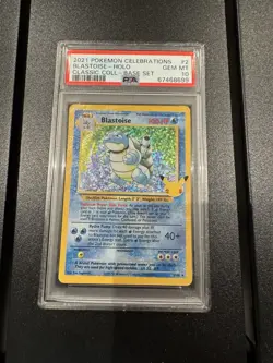 BLASTOISE POKEMON TCG CELEBRATIONS HOLO 25TH ANNIVERSARY BASE SET #2 PSA 10 - Image 1