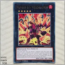 Number 61: Volcasaurus - JUSH-EN043 - Rare 1st Edition Yugioh - Image 1