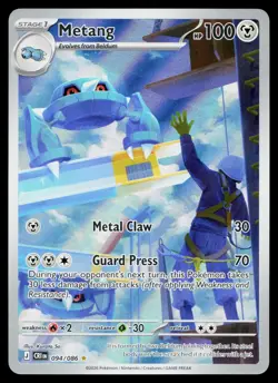 METANG 094/086 HOLO ILLUSTRATION RARE CHAOS RISING POKEMON NM - Image 1