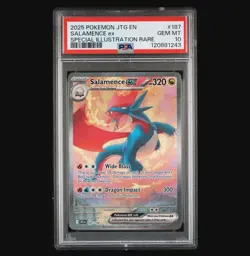Pokemon 2025 Journey Together Special Illustration Rare #187 Salamence EX PSA 10 - Image 1