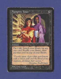 1997 Magic the Gathering - Vampiric Tutor - Visions MTG - Image 1
