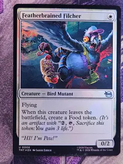Featherbrained Filcher 0006 Mutant Ninja Turtles Magic: The Gathering Foil LP - Image 1