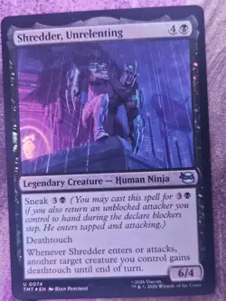 Shredder, Unrelenting 0074 Mutant Ninja Turtles Magic: The Gathering Foil NM - Image 1