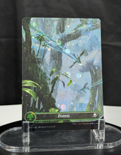 MTG Edge of Eternities FOREST Galaxy Foil BORDERLESS NM EOE #0371 Full Art - Image 1