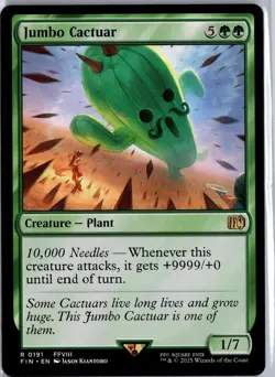Jumbo Cactuar 191 Rare FINAL FANTASY Magic: The Gathering Lightly Played - Image 1