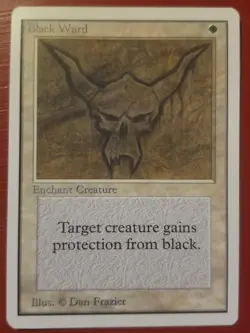 MTG Magic the Gathering Black Ward Unlimited NM - Image 1