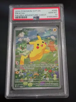 Pokemon Pikachu Paldea Adventure Chest Promo SVP EN 088 PSA 10 Gem Mint - Image 1