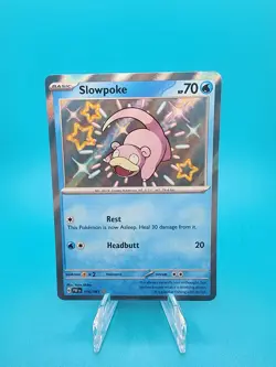 Pokemon TCG Slowpoke 116/091 Baby Shiny Holo Rare Paldean Fates NM - Image 1