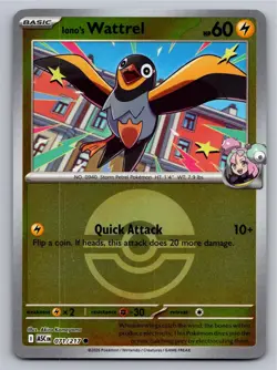 Iono's Wattrel (Poke Ball) 071/217 Ascended Heroes Pokemon Reverse Holo NM - Image 1
