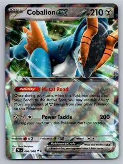 Cobalion ex 064/086 Double Rare Chaos Rising Pokemon Holo Near Mint - Image 1