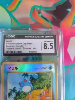 Pokemon Karte Card Marill Southern Island Reverse japanese Holo CGC 8.5 - Image 4