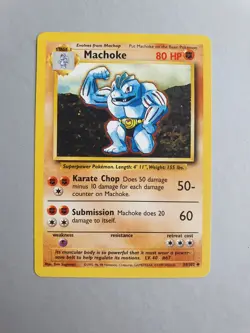 Machoke 34/102 Pokemon TCG Base Set (1999) Uncommon NM - Image 1