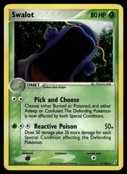Swalot 11/100 Crystal Guardians Rare Holo Pokemon - Image 1