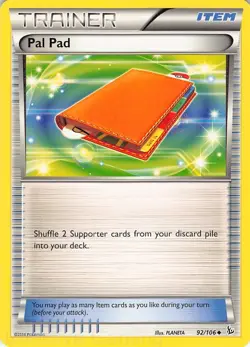 Pal Pad 92/106 Uncommon Flashfire Pokemon MP PLANETA - Image 1