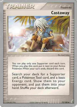 Castaway 72/100 Uncommon World Championship Decks Pokemon MP - Image 1