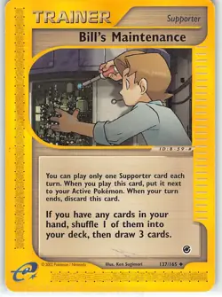 Bill's Maintenance 137/165 Uncommon Expedition Base Set Pokemon MP Sugimori - Image 1