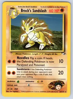 Brock's Sandslash 23/132 Gym Heroes Pokemon NM - Image 1