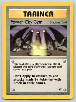 Pewter City Gym 115/132 Gym Heroes Pokemon NM - Image 1
