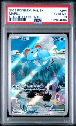2023 POKEMON PAL EN-PALDEA EVOLVED ILLUSTRATION RARE #204 MARILL PSA 10 - Image 1